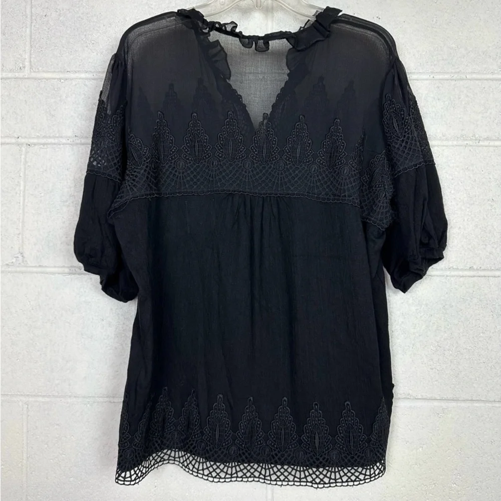 Anthropologie Maeve black blouse XL - Picture 5 of 5